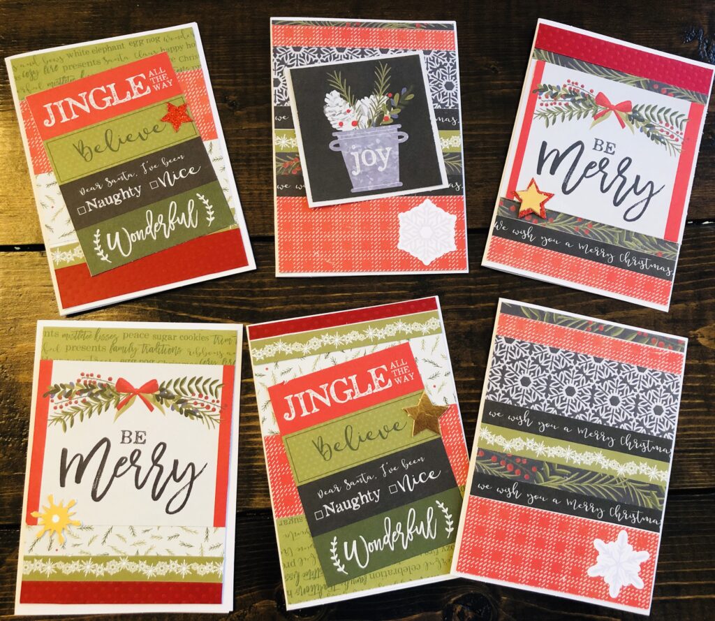 Quick Holiday Cards Using Paper Scraps