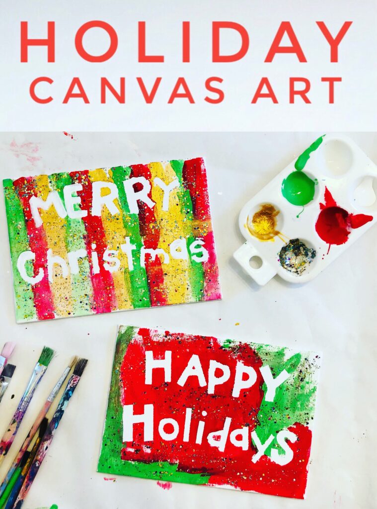 Holiday Canvas Art Project for Kids Activity