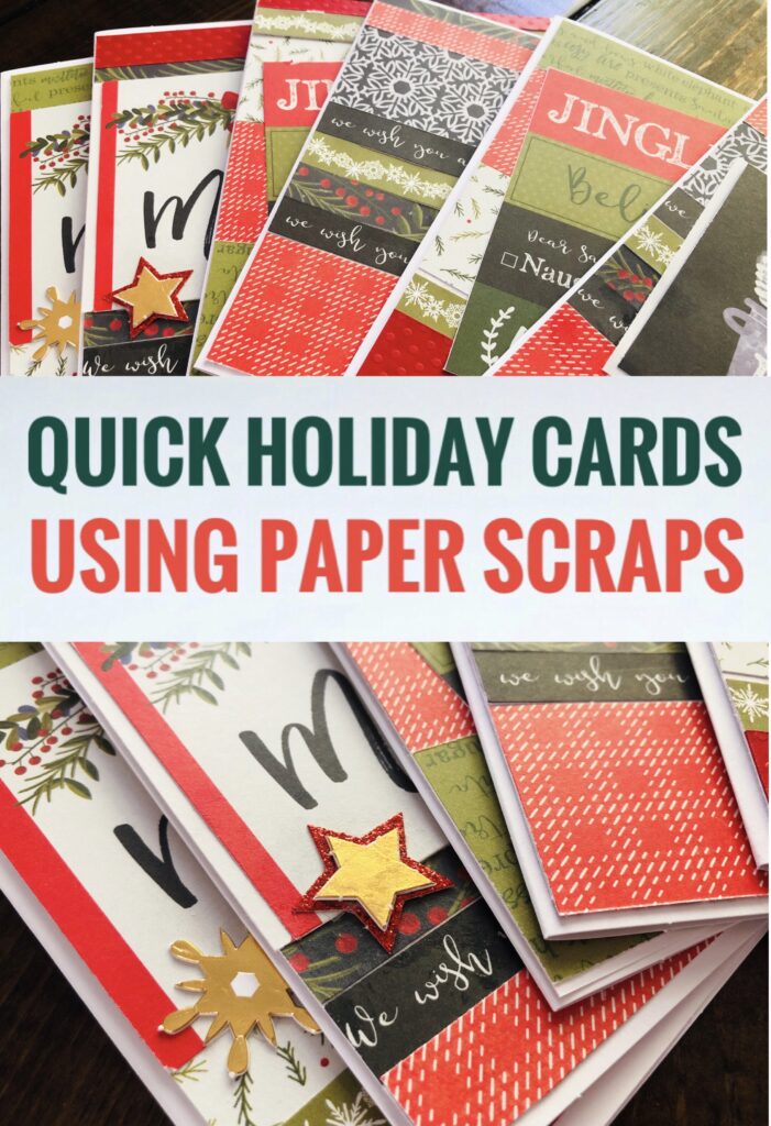 Quick Holiday Cards Using Paper Scraps