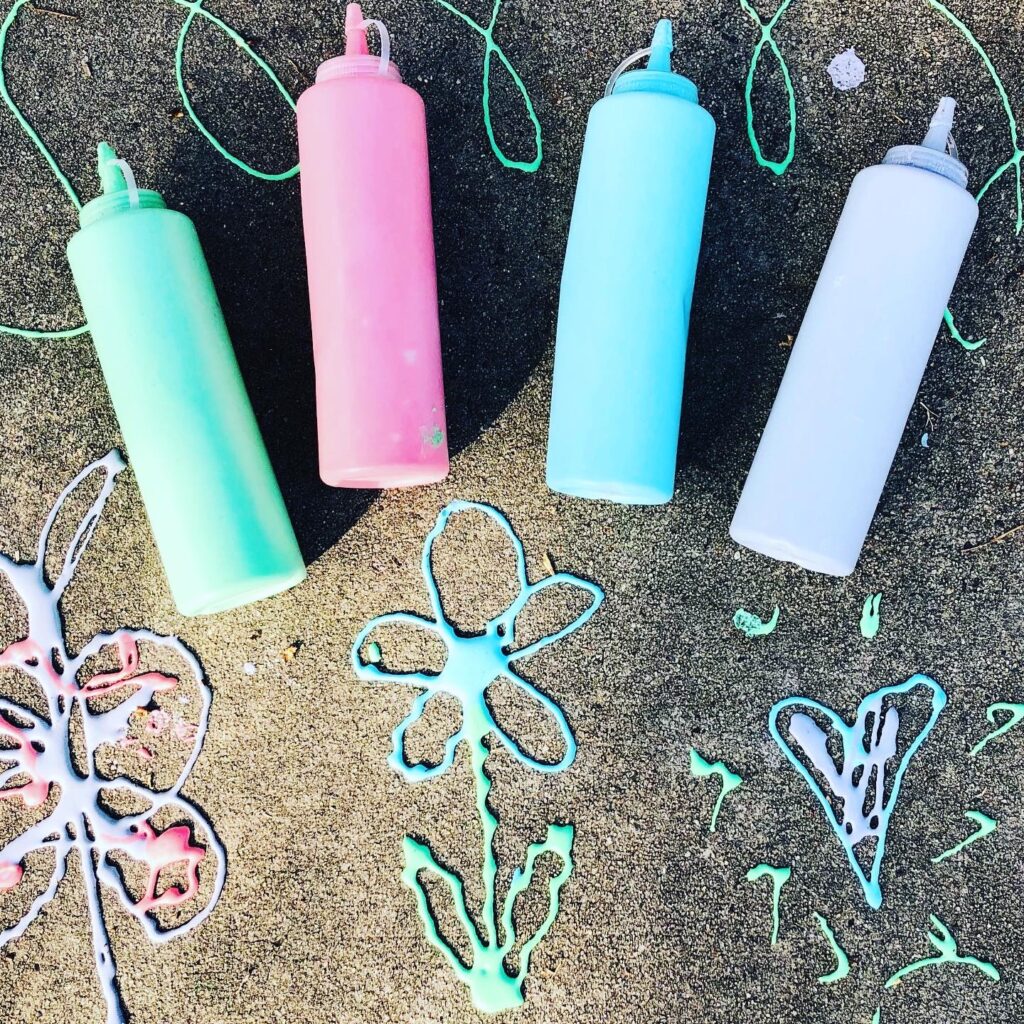 DIY Sidewalk Chalk Puffy Paint