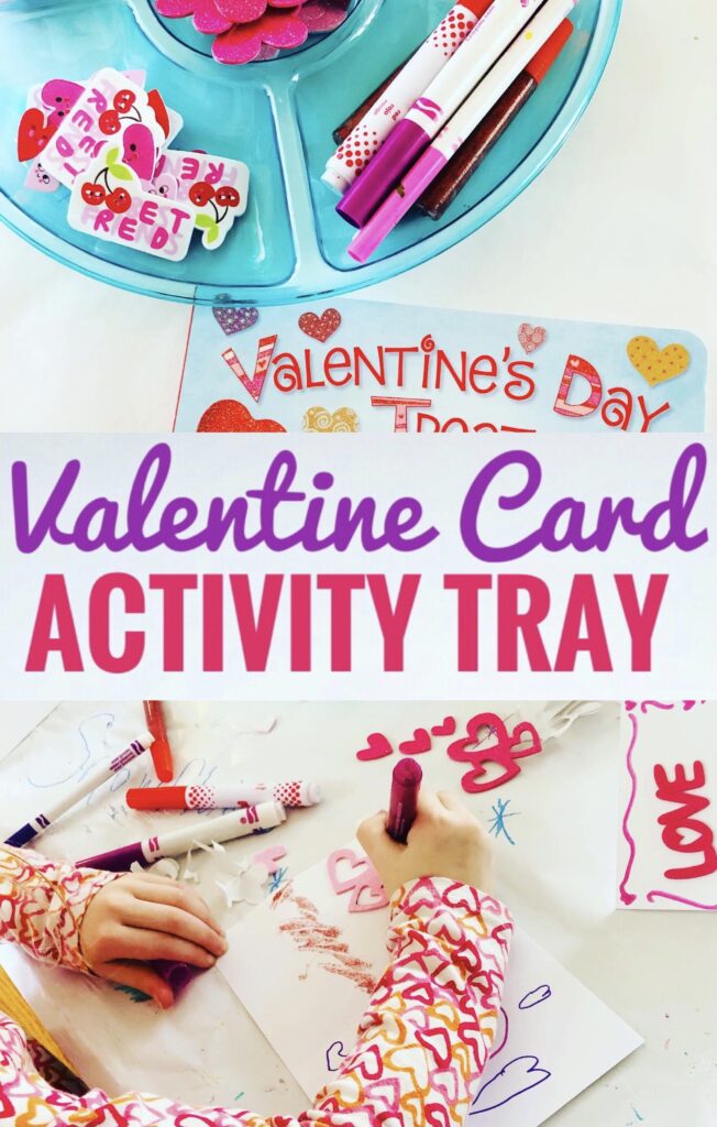 Valentine Card Activity Tray for Kids