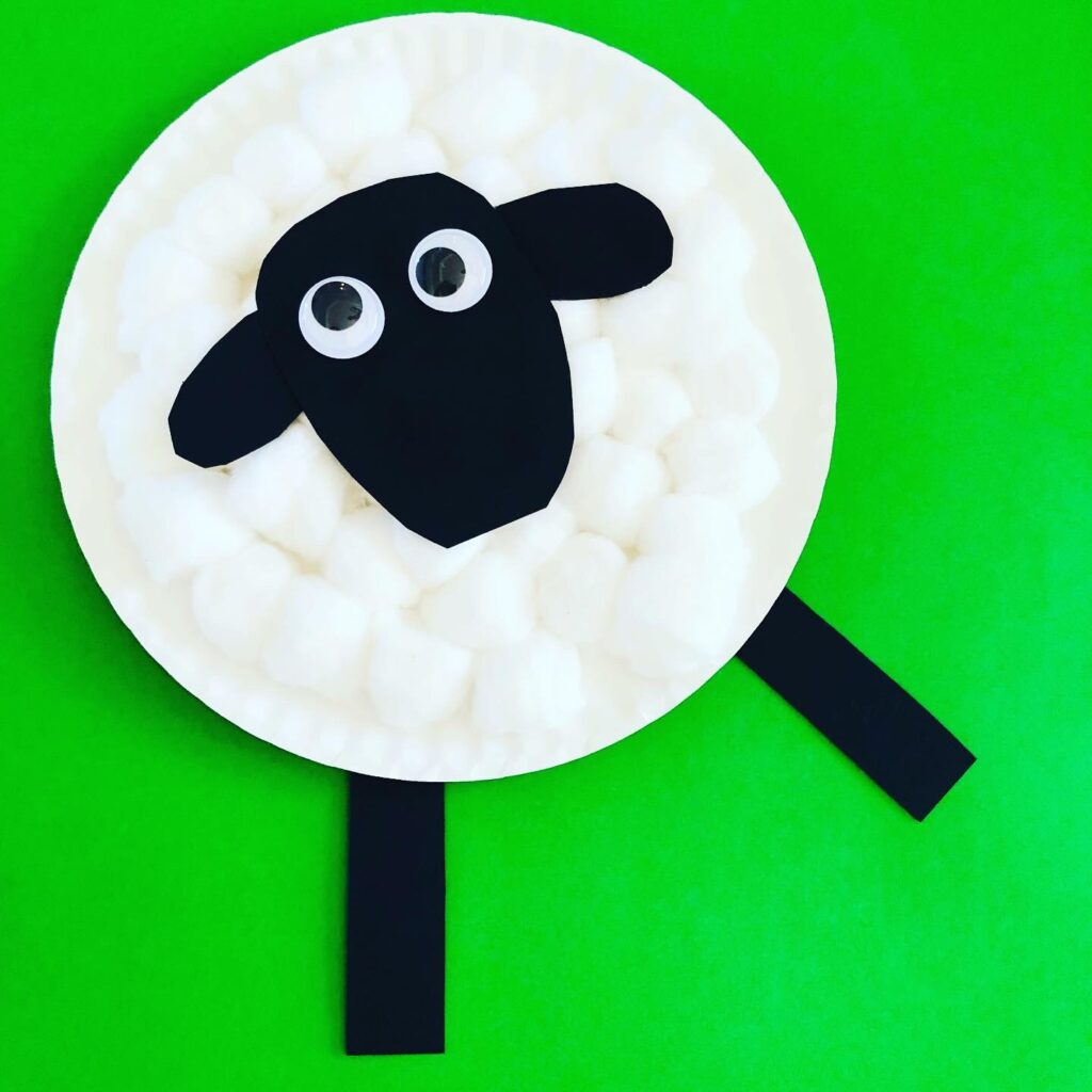 Paper Plate Sheep Craft