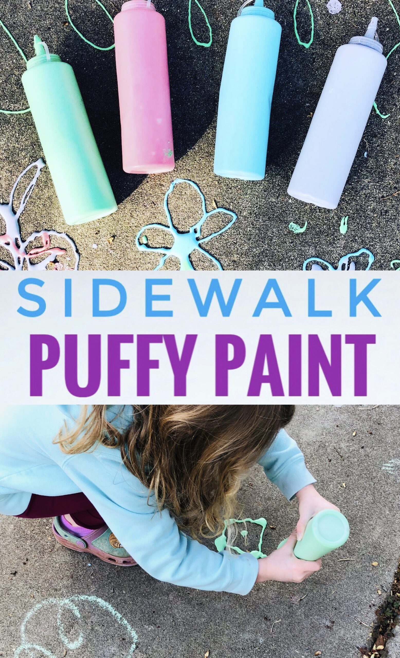 How to Make Sidewalk Puffy Paint Glitter On A Dime