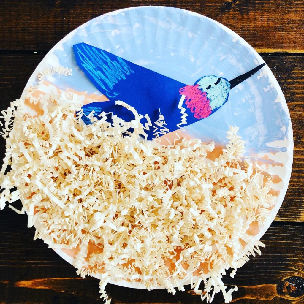 Paper Plate Bird Nest Craft