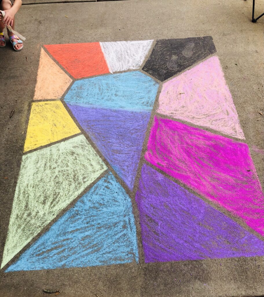 Sidewalk Chalk Art Summer Activity