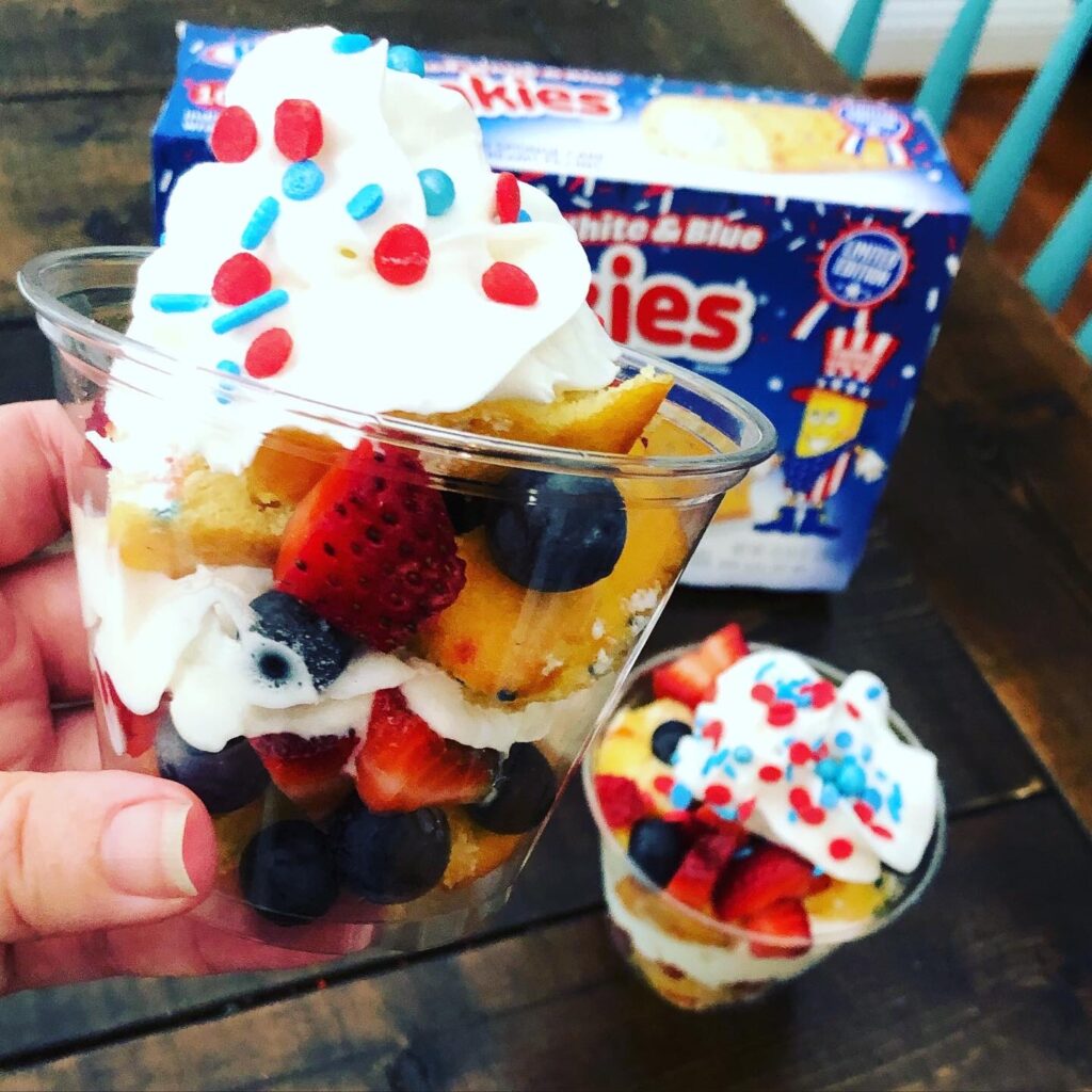 Patriotic Dessert Cups with Berries