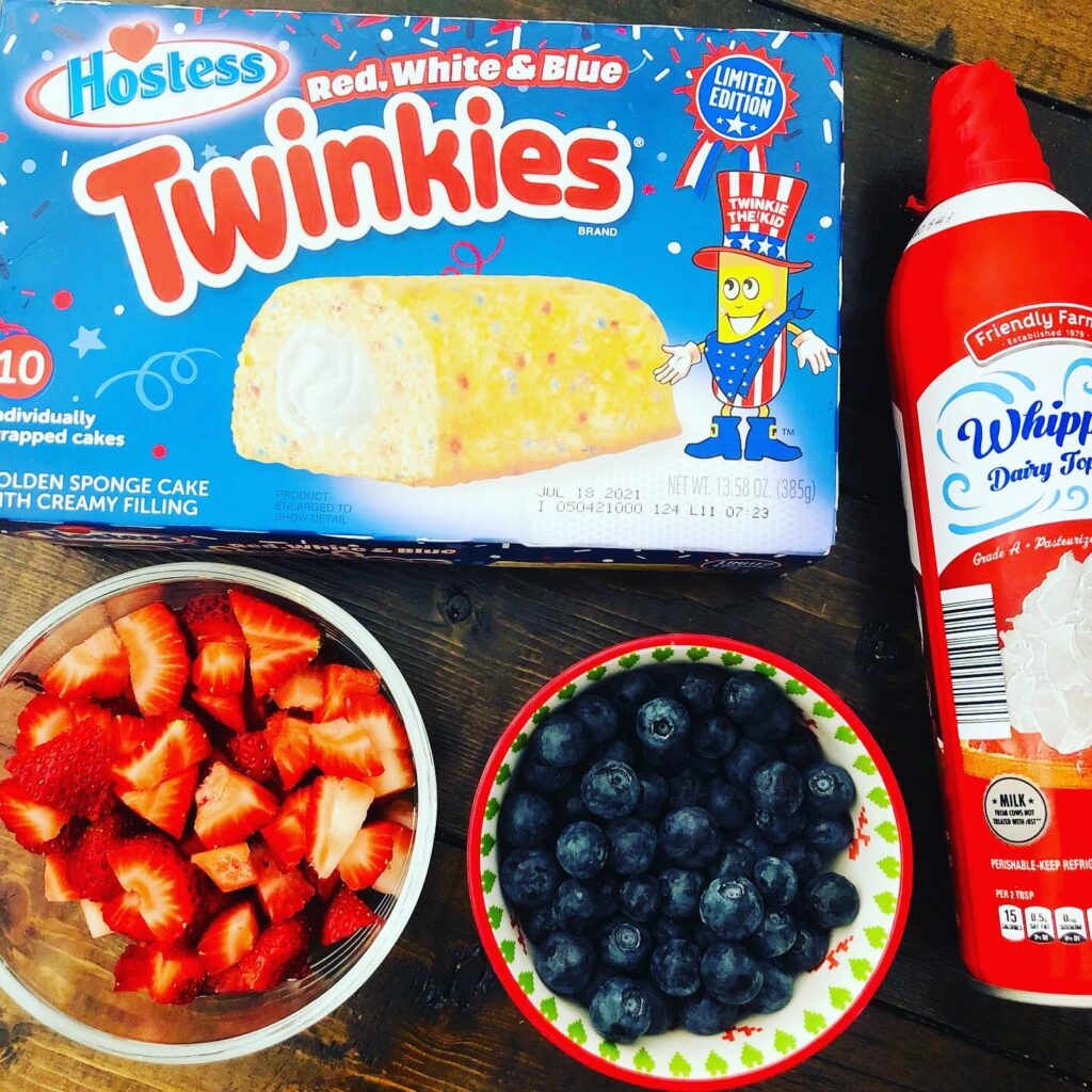 Patriotic Parfaits with Twinkies