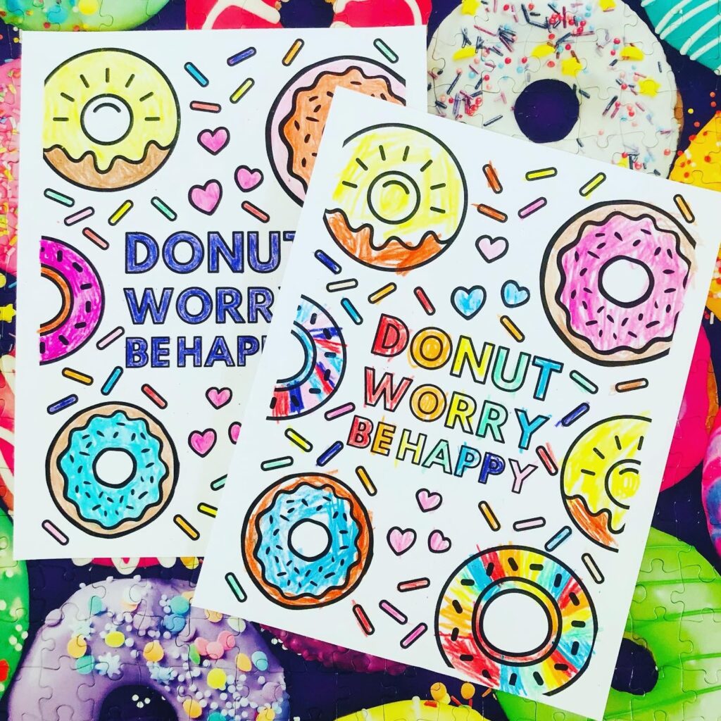 Free Printable Donut Coloring Sheets