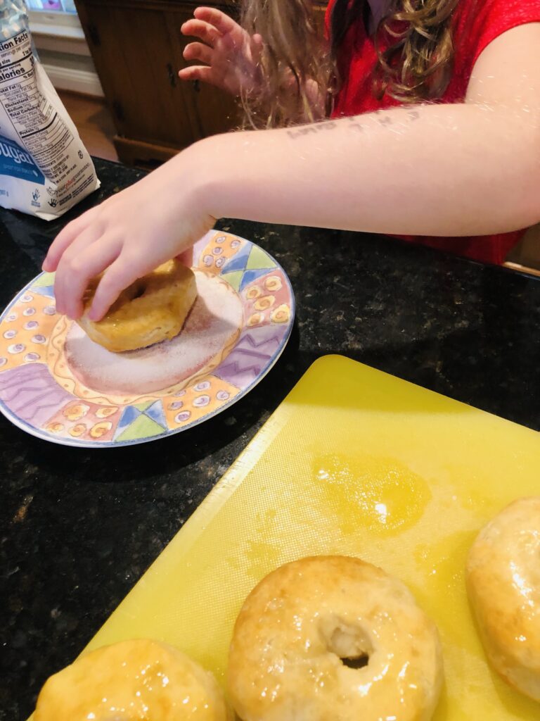 Sugar Donuts from Biscuit Dough