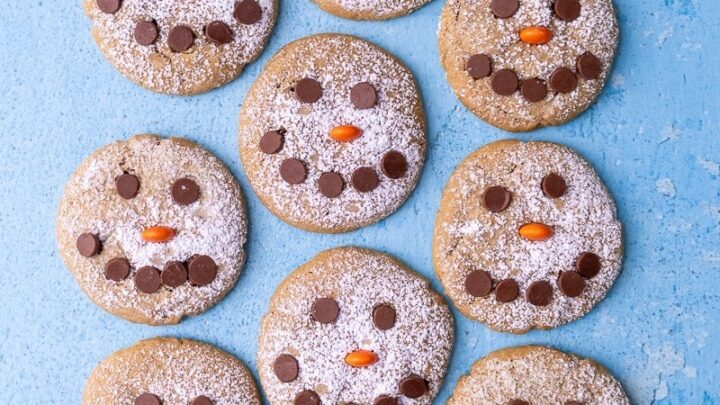Snowman Peanut Butter Cookies