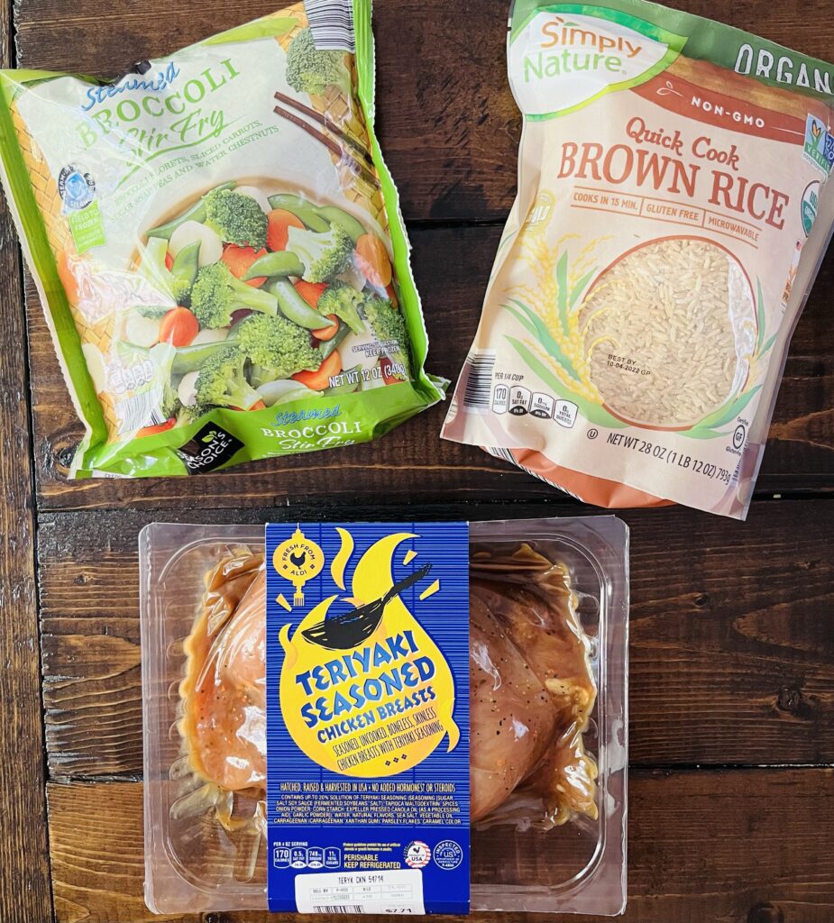 ALDI Teriyaki Chicken with Rice and Vegetables