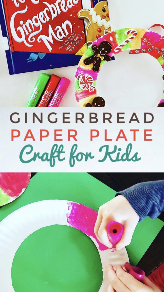 Gingerbread Paper Plate Craft for Kids