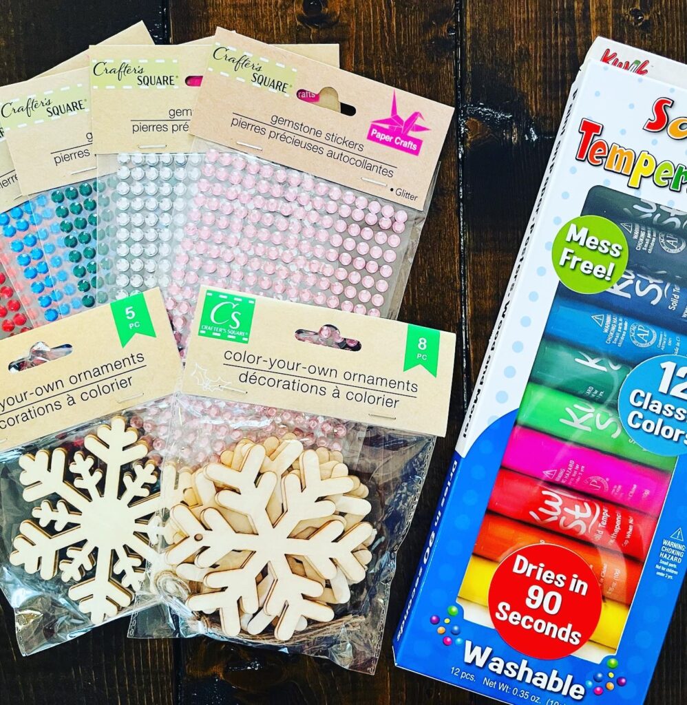 Dollar Tree Snowflake Craft Supplies