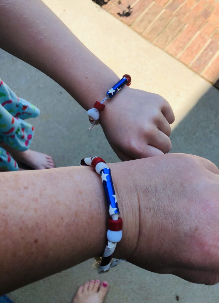 Easy Patriotic Bracelet Craft for Kids