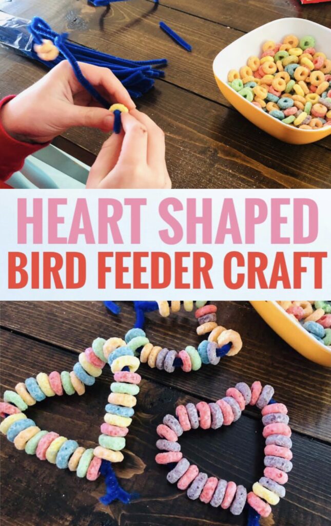 Heart Shaped Bird Feeder Craft for Kids