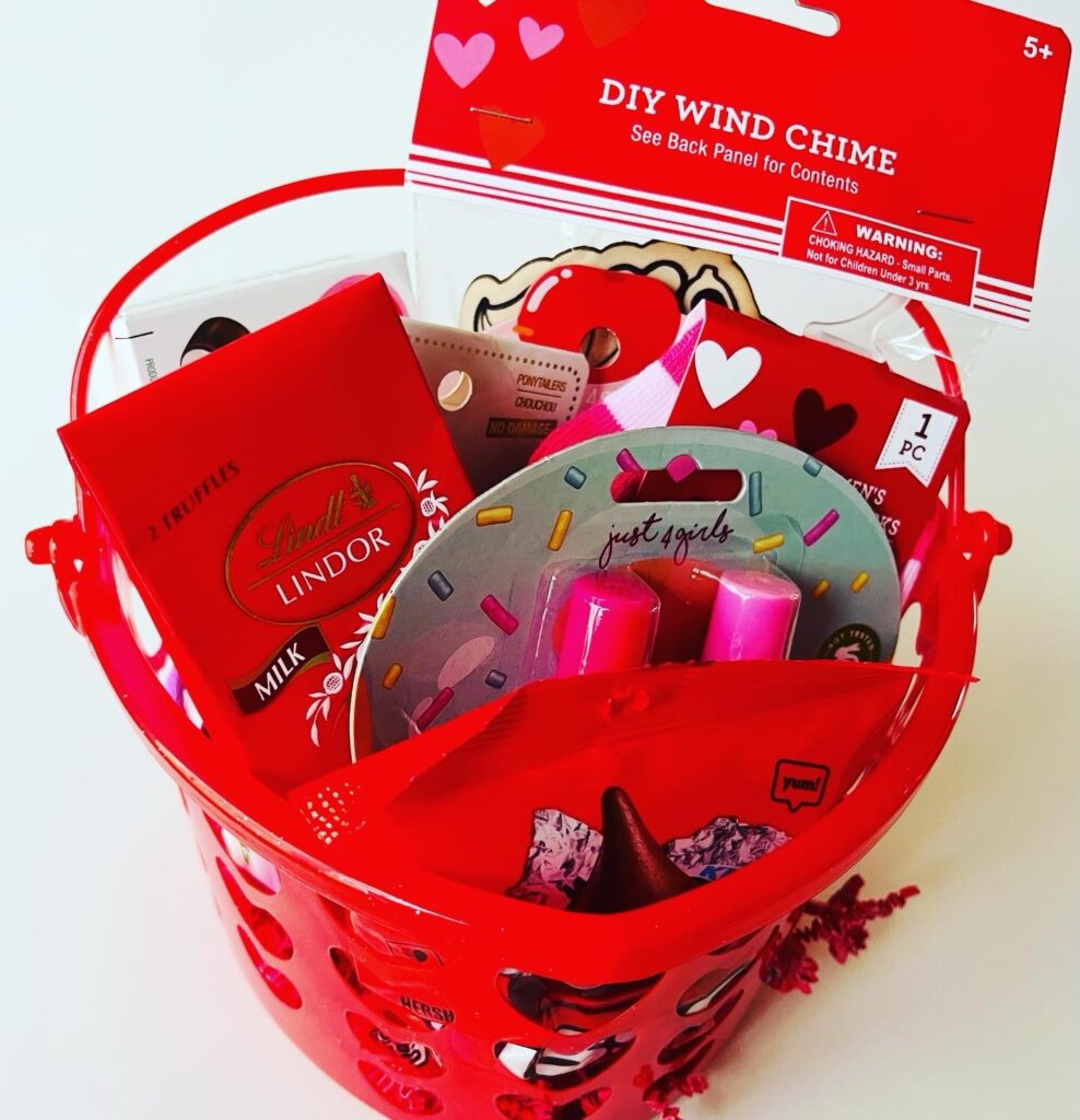 Dollar Tree Valentine Basket for Tween and Teen Girls