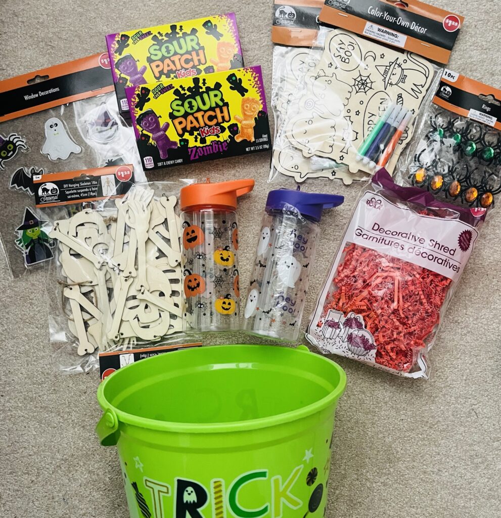 Halloween Boo Basket Items from Dollar Tree