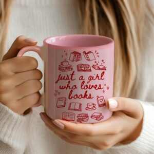 Book Lovers Cute Pink Mug