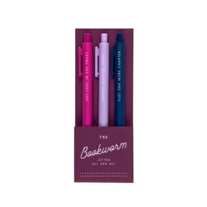 cute bookworm gel pen set