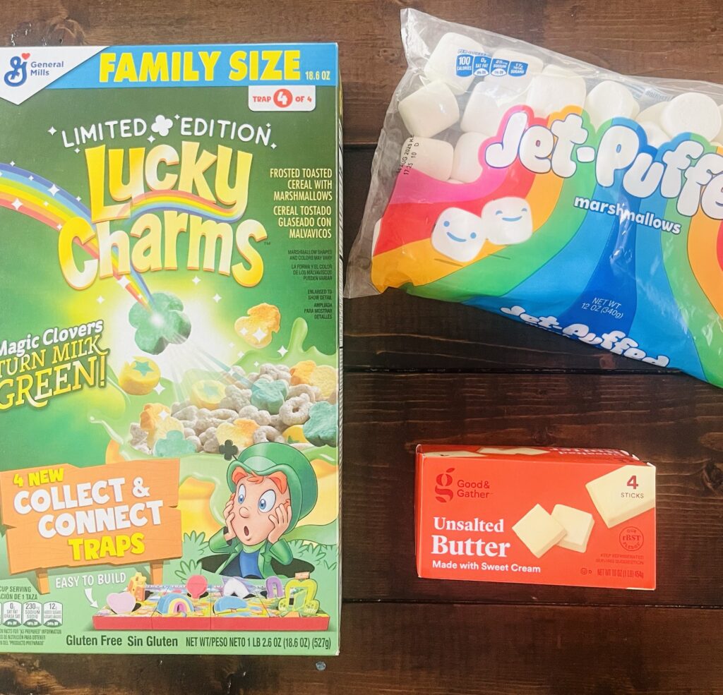 Ingredients for Lucky Charm Cake