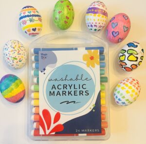 Easter Egg Decorating with Acrylic Markers