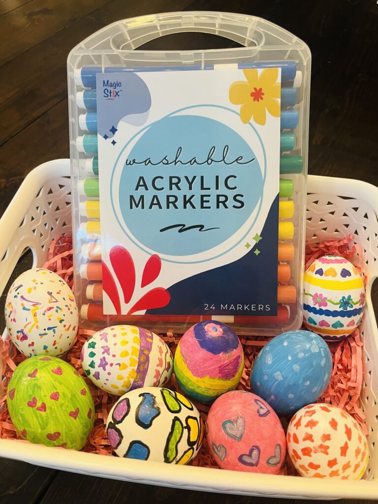 Easter Egg Decorating with Acrylic Markers