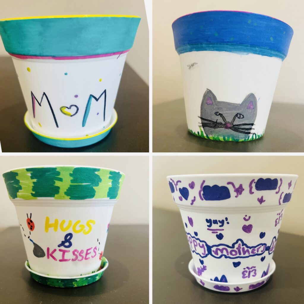 Easy Mother's Day Flower Pot Craft using Acrylic Markers
