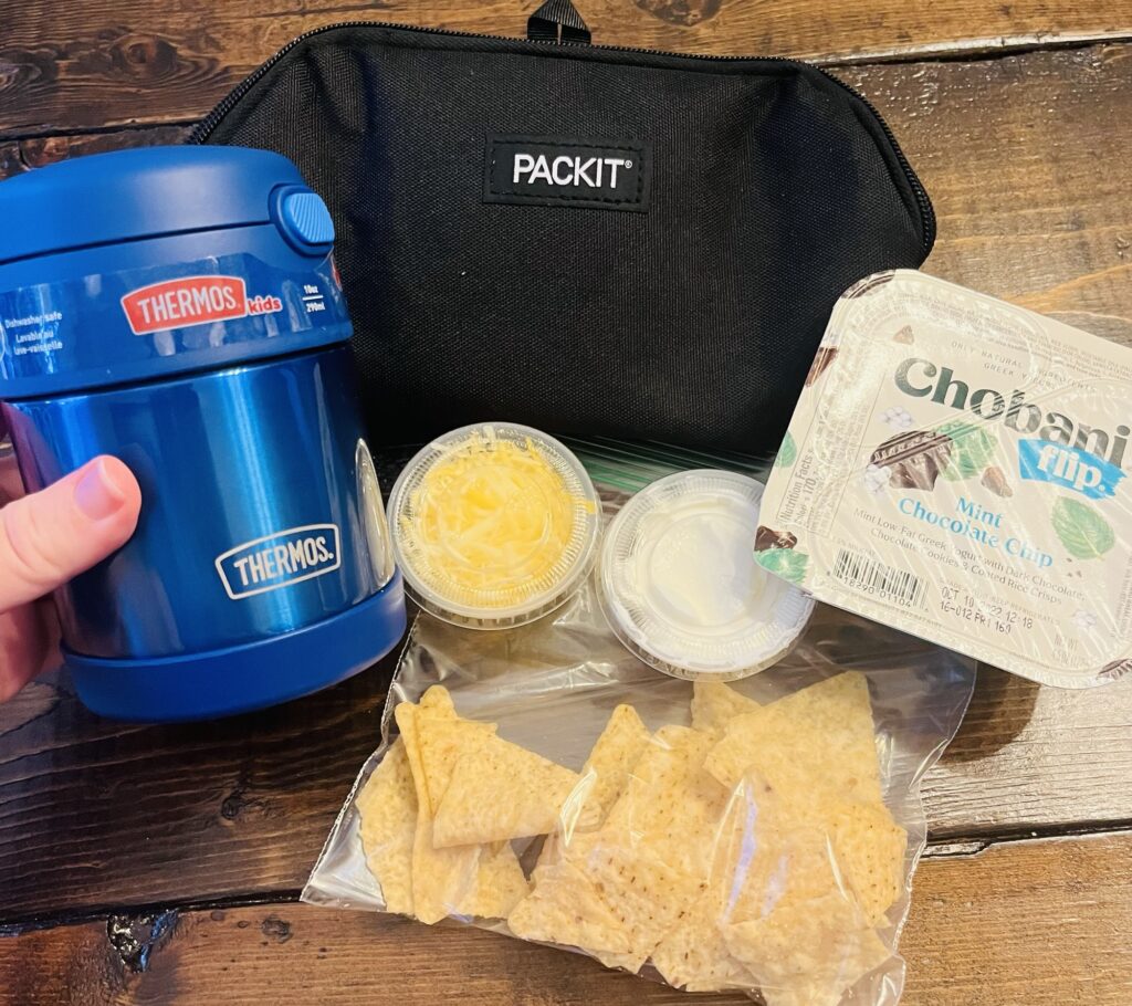 Soup in a thermos for school lunches